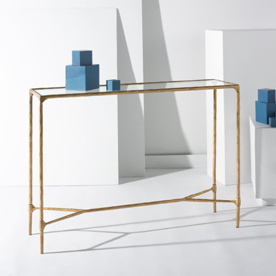 Sewall Metal And Glass Console Table