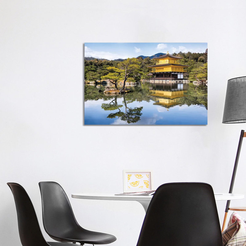 Kinkaku-Ji 1 Piece Wrapped Canvas Wall Art, 66.04cm H x 101.6cm W