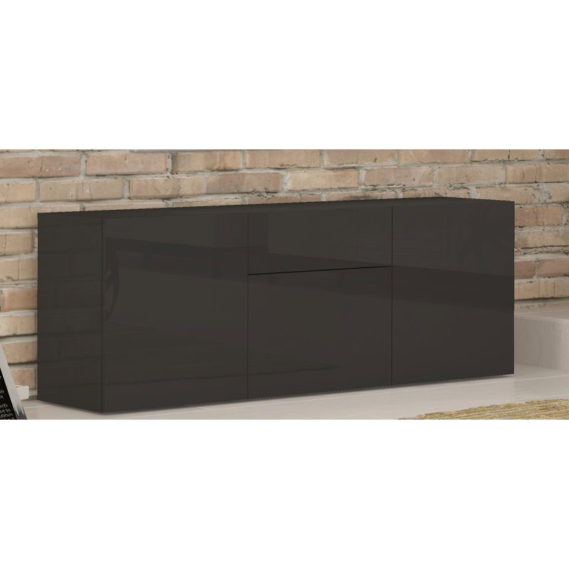 Lyric 170cm W 1 - Drawer Chest of Drawers, Glossy Anthracite