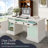 68" Farmhouse Executive Desk With 3 Drawers And 2 Cabinets