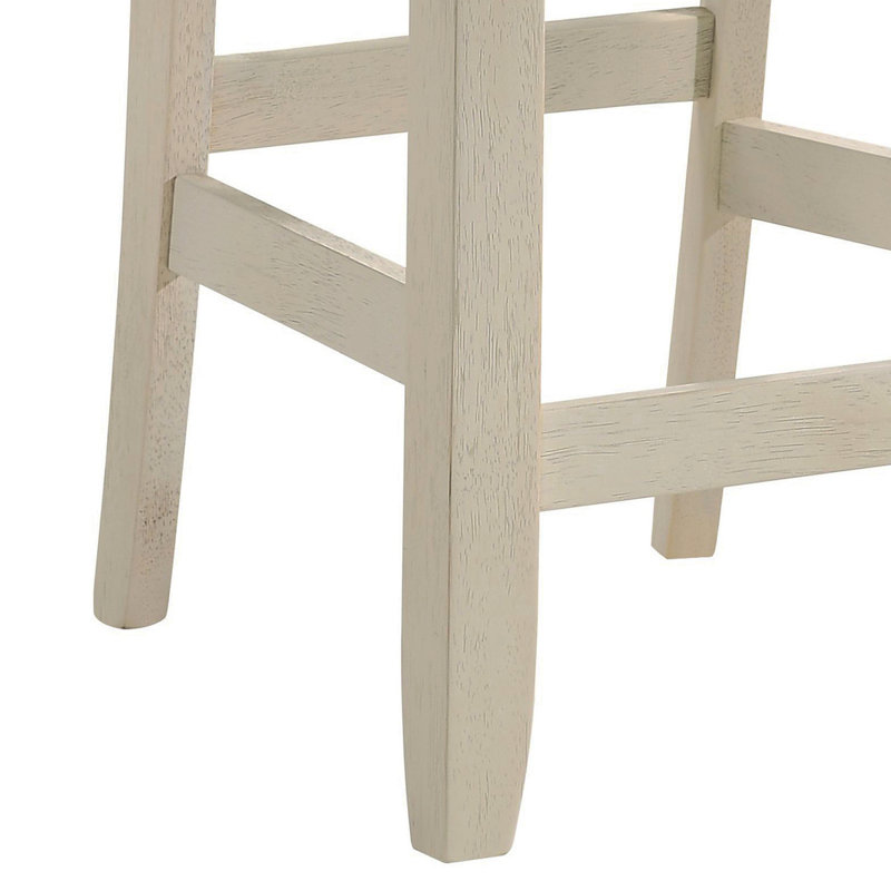 Chêne et tabourets de comptoir blancs (ensemble de 2)
