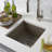 Ventana NativeStone Concrete 15" Square Kitchen/Bar Sink-37737131