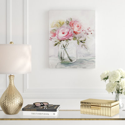 " Muted Flowers In A Mason Jar "
