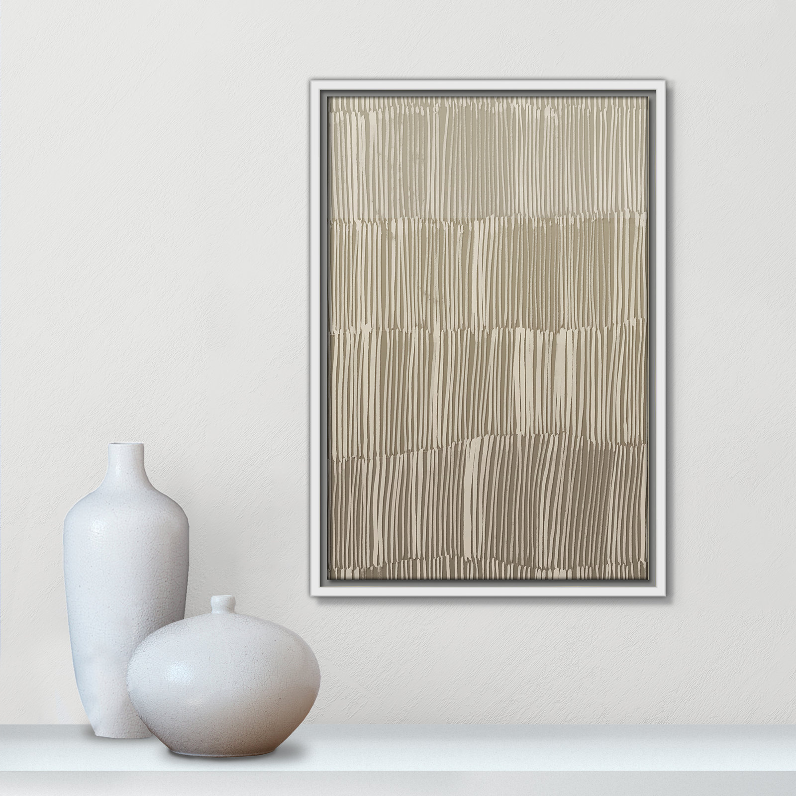 Linear Calm II Print by , 19.5" H x 13.5" W, White Floater