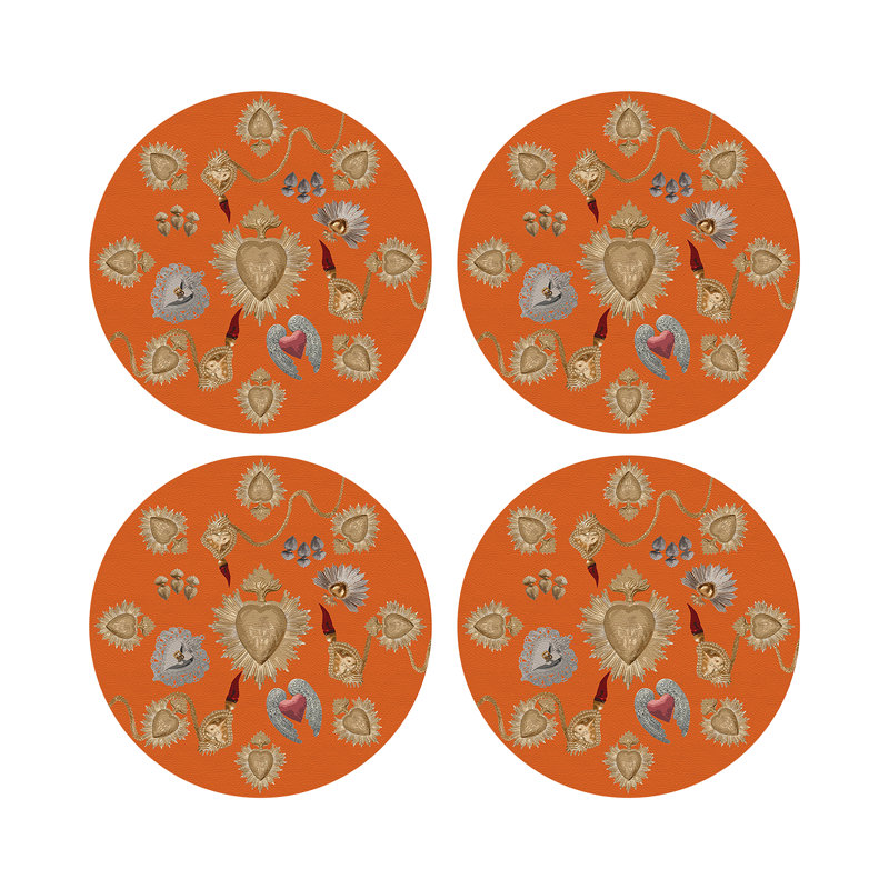 Napperon Ex voté Sacred Hearts, Orange