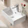 Rectangular Wall-mount Install Or On Countertop Bathroom Sink 17.72 In. With Single Faucet Hole In White
