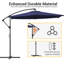 Parasol circulaire de 10 pi, protection UV UPF 50+, manivelle et inclinaison, imperméable pour la cour arrière / le jardin / la piscine-285666097
