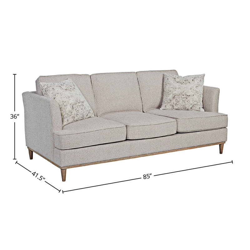Canapé avec 2 coussins décoratifs Dana Heights - tissu Believe, coussins réversibles, support à ressorts à arc