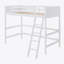Solid Wood Twin Size Loft Bed With Ladder(White)(OLD SKU: WF292330AAK)
