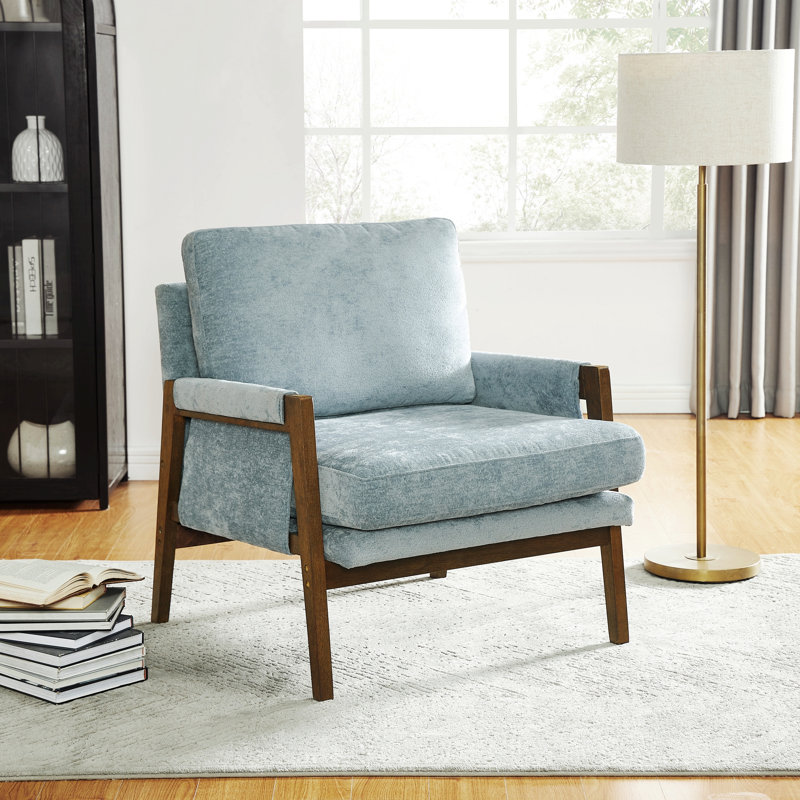 Chaise d'intérieur moderne, fauteuil d'appoint, Bleu