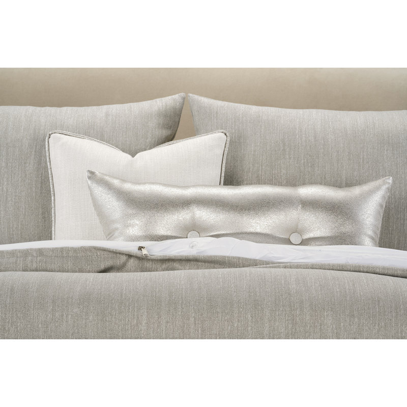 Lumiere Shimmer Luxury Duvet Cover & Insert Set, California King Cover + 2 Throw Pillows + 2 Shams, Truffle