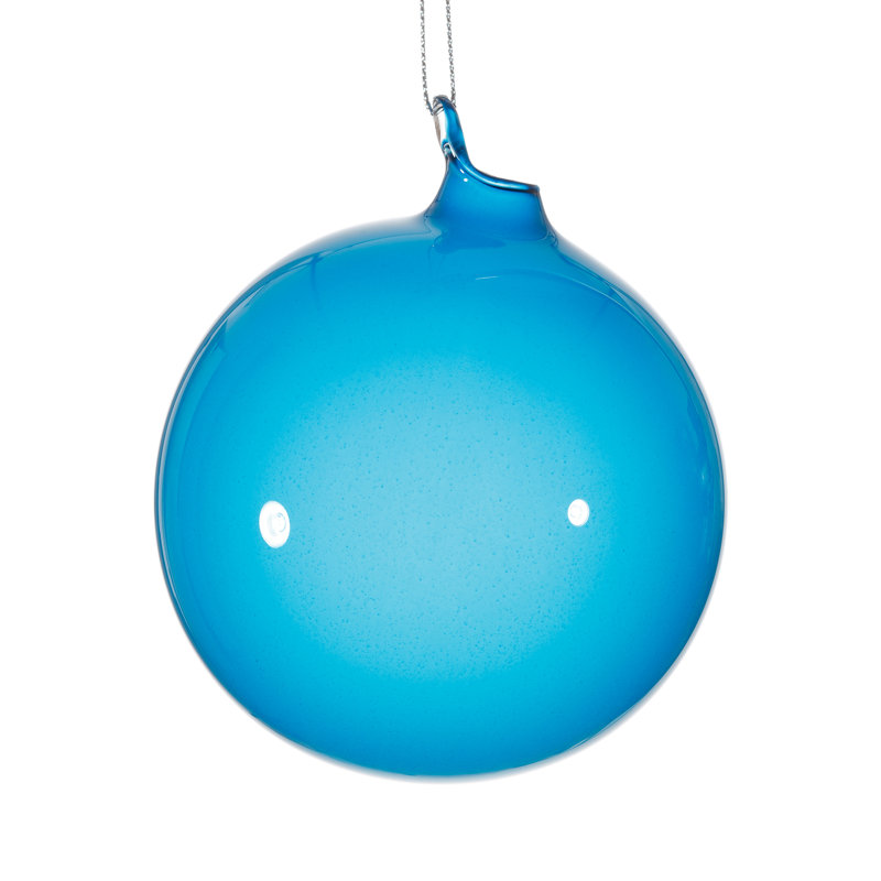 Ornement boule de verre Bubblegum, Bleu mer agée
