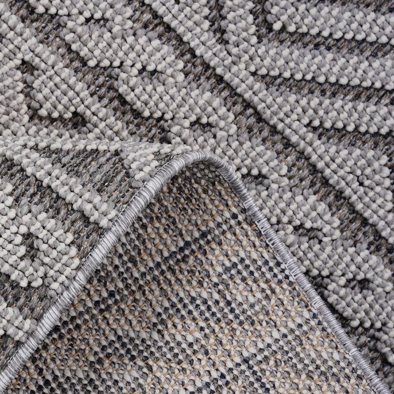 Tapis géométrique gris / blanc 5X7, métier à tisser et collection, teint, sans perte de poils, chic, pour chambre à coucher, tapis d'intérieur pour bureau à domicile 5X7, texture lisse, chambre de bébé, cuisine-salle à manger