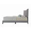 Grand lit Venacha en tissu gris