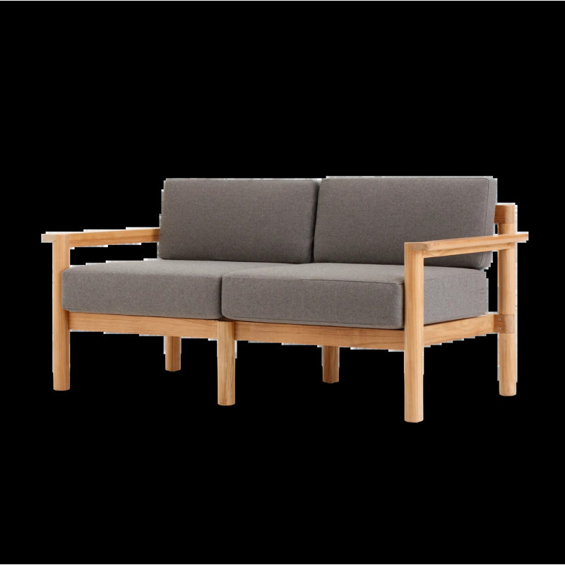 Haven 62.5'' Wide Teak with Sunbrella® Cushions, Sunbrella Greystone