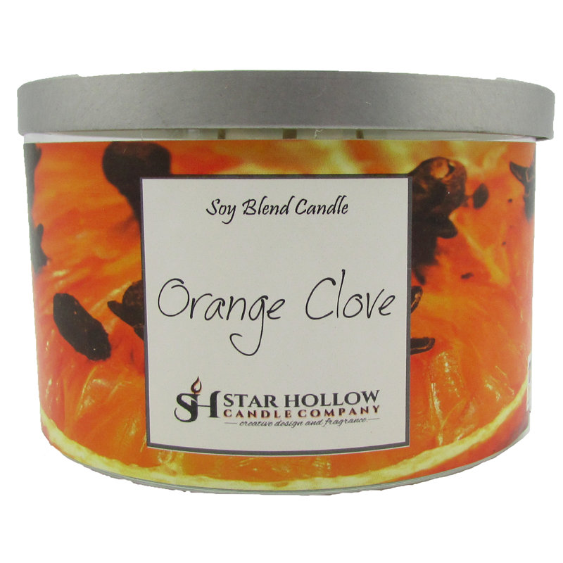 Orange Clove Scented Jar Candle, 2.75" H x 4.25" W x 4.25" D