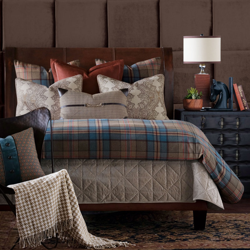 Equestrian Solid Colour Reversible Throw Pillow