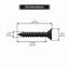 Deltana SCWS910U15 Bag of 600 Wood Screws; Steel; #9 x 1"; Satin Nickel Finish-1613903231