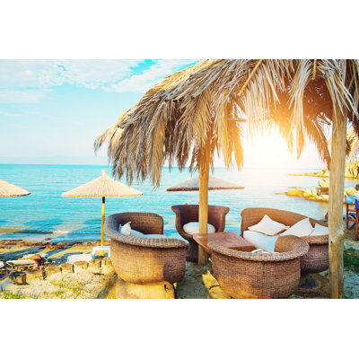 Beach Bar by Thomas_Zsebok_Images - Wrapped Canvas Print