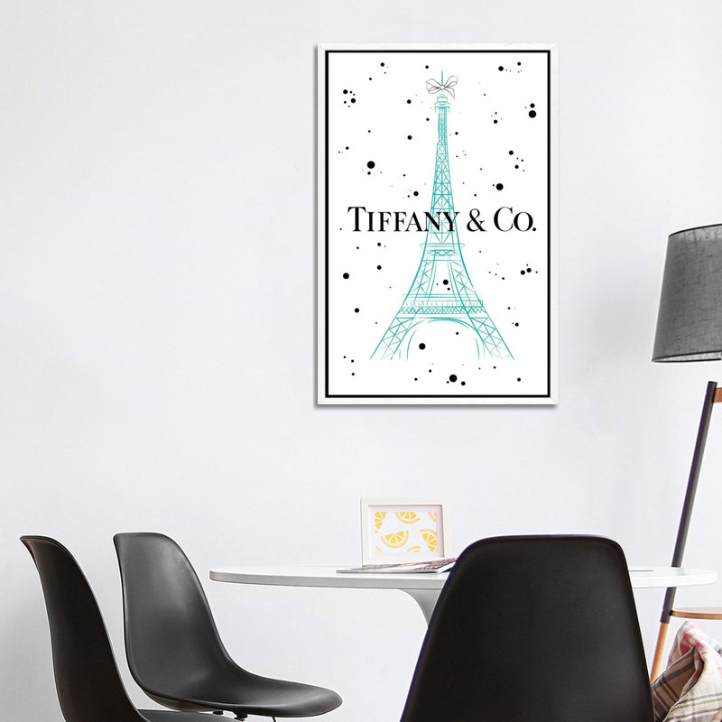Tiffanys In Paris by Martina Pavlova - Print on Canvas, White Framed, 66.04 cm H x 45.72 cm W