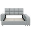 Grand lit plateforme tapissier avec table de chevet multimédia et tablettes de rangement-1645943980