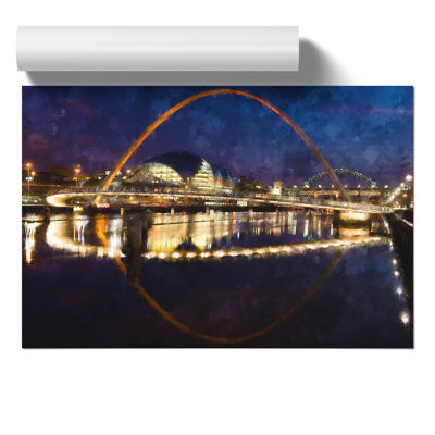 The Millennium Bridge In Newcastle - No Frame Print