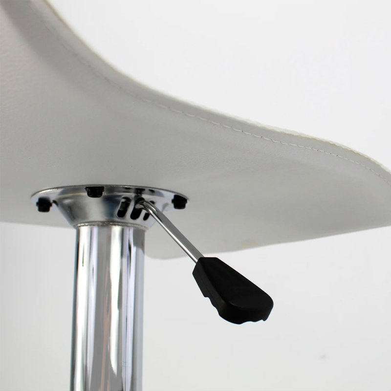 Tabouret pivotant à hauteur réglable Coutee, Blanc