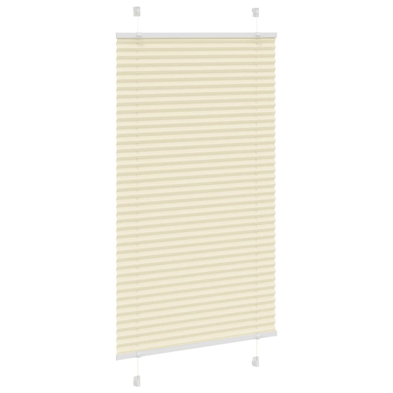 Room Darkening Pleated Shade, Cream, 80cmW x 100cmL