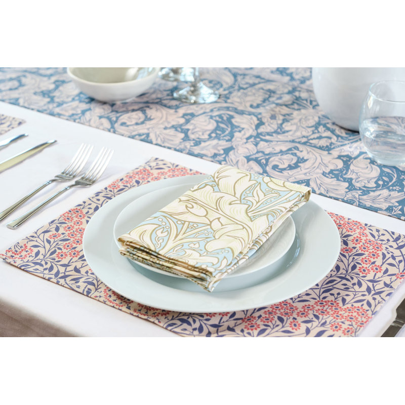 Cotton Floral Square Napkin