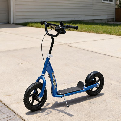 Scooters pour enfants 12,5 x 5,4 x 13,6 po en acier bleu, avec design réglable