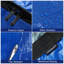 Sacs de rangement mobiles, robuste, fenêtre transparente, poignées renforcées, fermeture à glissière, 97 L, paquet de 8, bleu