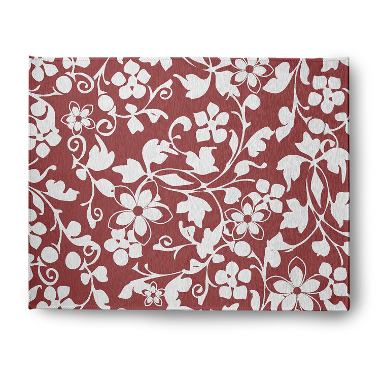 Chenille Floral Indoor Rug