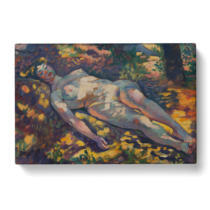 Nude Woman Sleeping by Henri-Edmond Cross - Wrapped Canvas Painting, 35cm H x 50cm W x 3cm D