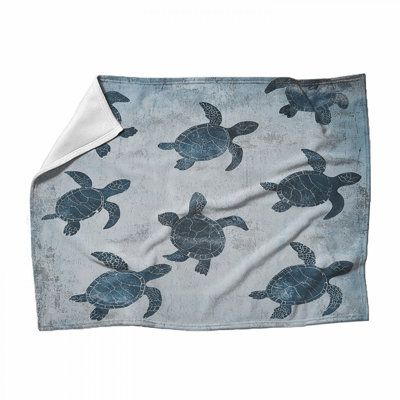 Jeté en molleton Turtles - Jeté d'animaux pour canapés ou lits