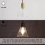 Luminaire suspendu moderne 1 lumière avec verre bullé