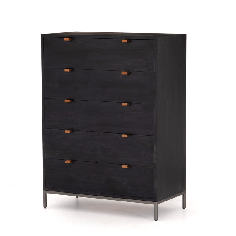 Commode 5 tiroirs Loki, Peuplier noir délavé