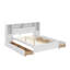Lit de rangement en bois avec tête de bibliothèque allongée, six tiroirs et port de charge-1009932192