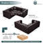 Canapé modulaire à compression en L en similicuir de 75 pouces pour la maison