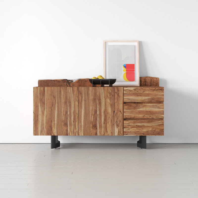 Burnell Solid Acacia Wood Sideboard