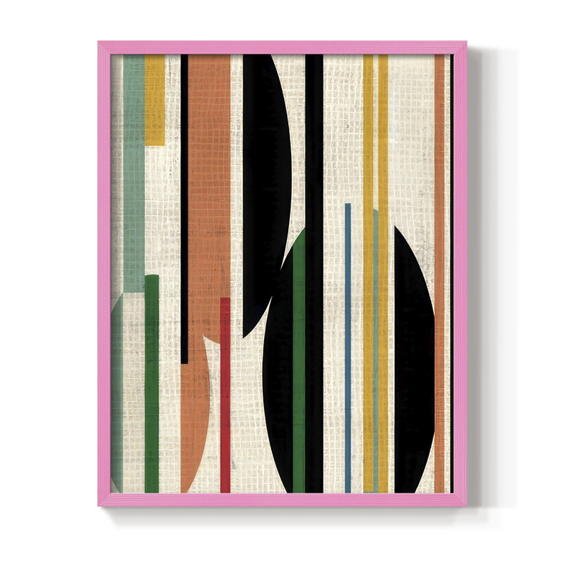 Spontaneous Order II Framed Print - Solid Wood, Pink, 30" H x 24" W