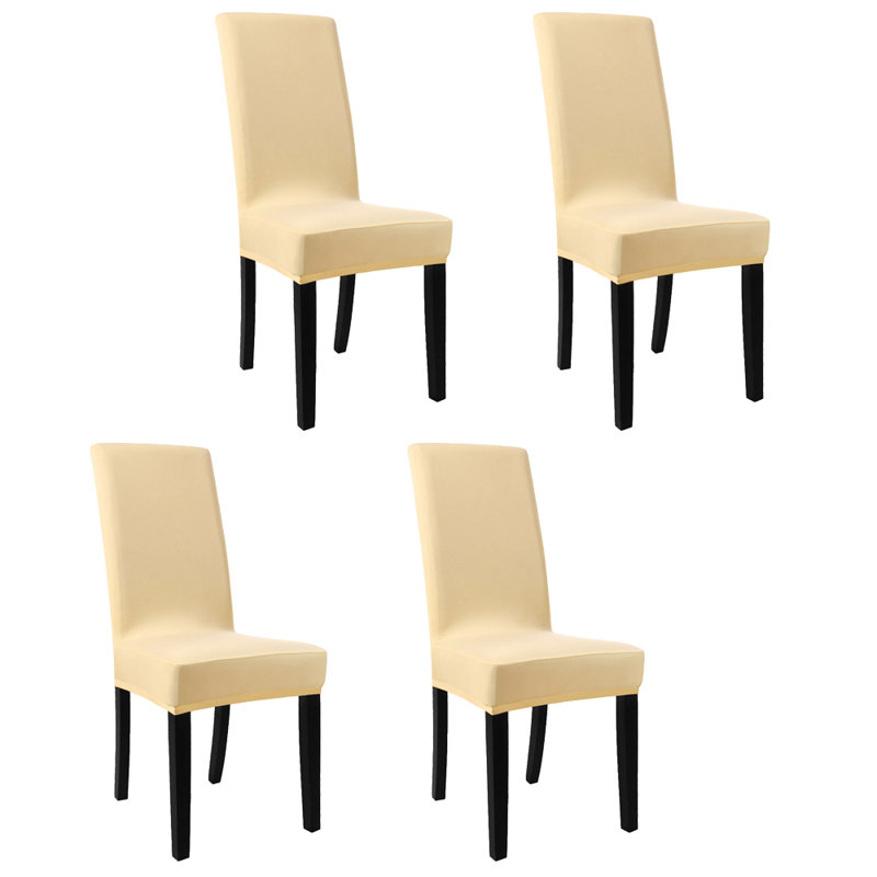 Housse pour chaise de salle à manger, Jaune clair