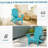 Wooden Adirondack Bench With Cup Holder And Umbrella Hole, Weather-Resistant Patio Furniture For Deck, Garden, And Backyard