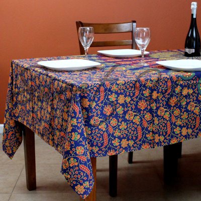 Tapisserie en coton sanganer mandala peacock