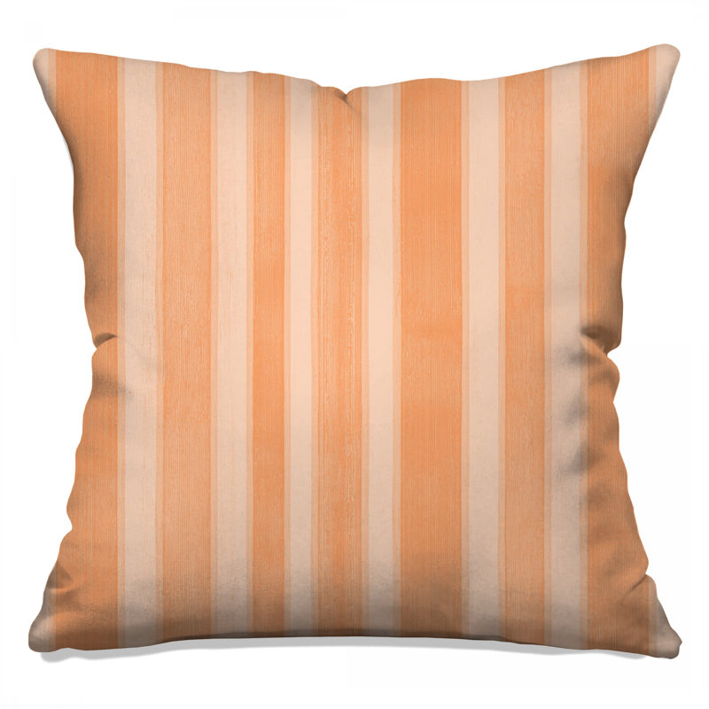 Coussins décoratifs à rayures verticales orange, 20 po x 20 po