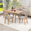 Ensemble de 5 tables de salle à manger pliables avec abattants et 4 chaises rembourrées-846083854