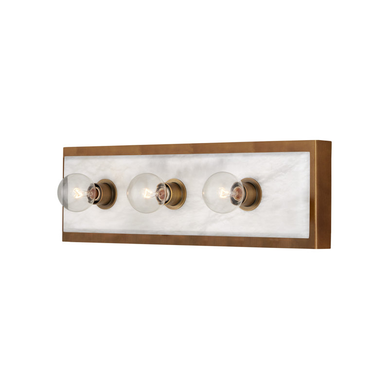 Applique murale moyenne en laiton Berdine, Naturel / laiton antique