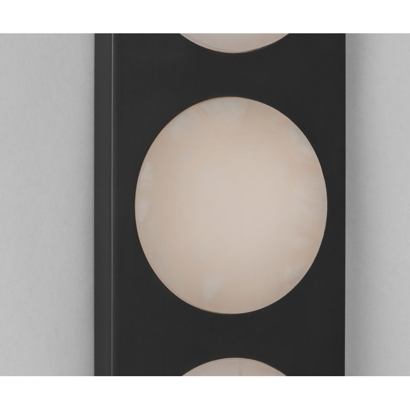 Dichotomy Sconce with Alabaster, 18" H x 4.5" W x 0.75" D, Bronze, 4 Lights