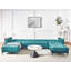 Aliyha 5 Seater Velvet Sofa Bed-1441775417