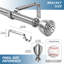 Tringle à rideaux simple réglable 1 po Adeline-17228675-17228678