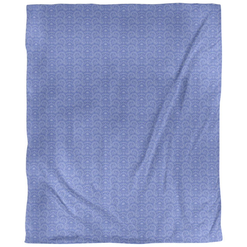 Fabric, Blue/White, 54" L x 36" W, Pima Combed Cotton